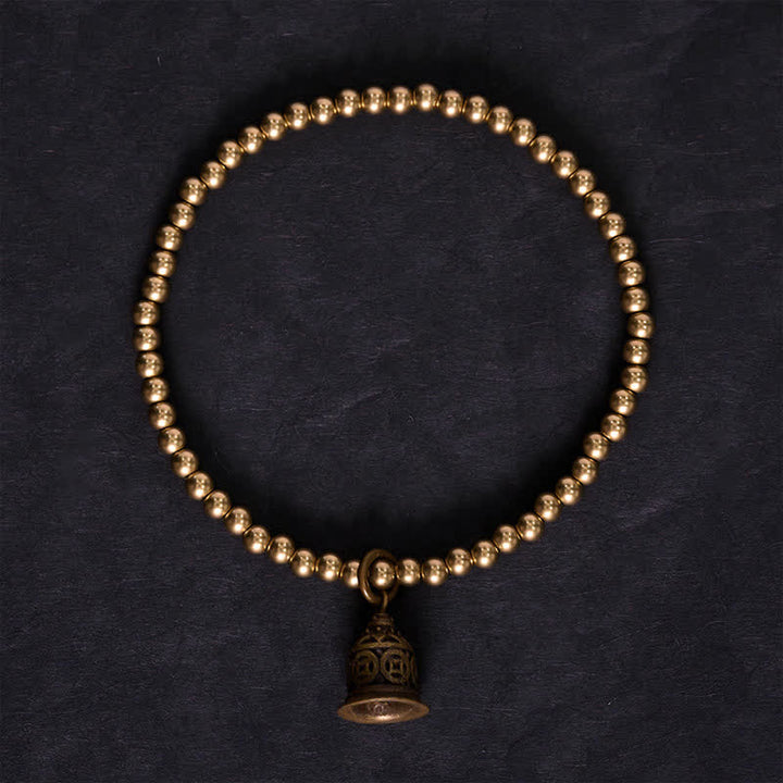 Buddha Stones Copper Beads Chinese Copper Coins Bell Wealth Bracelet - image 3