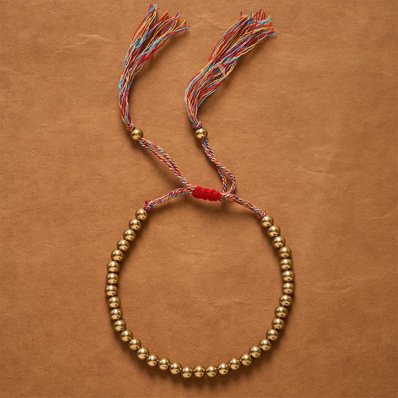 Buddha Stones Copper Beads Red String Balance Bracelet - image 2