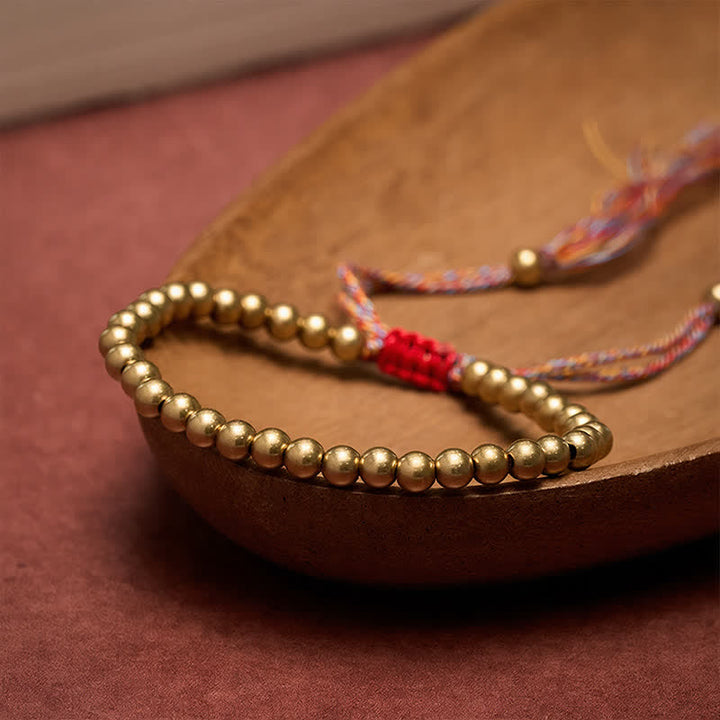 Buddha Stones Copper Beads Red String Balance Bracelet - image 1