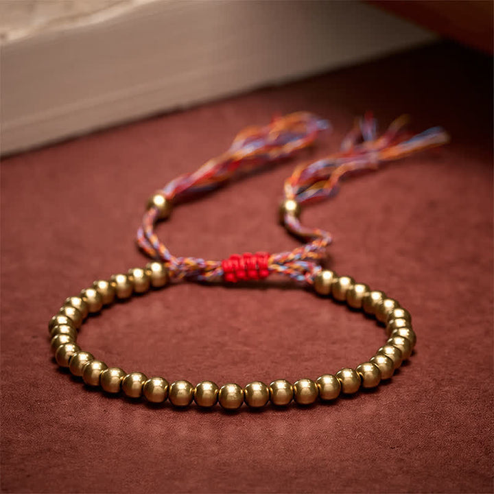 Buddha Stones Copper Beads Red String Balance Bracelet - Copper(Wealth ♥ Luck) - image 0