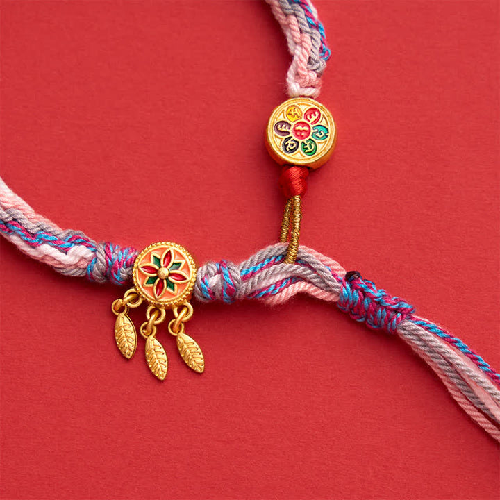 Buddha Stones Ethnic-style Five-Color Red String Protection Bracelet - image 13