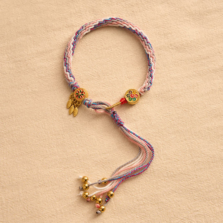Buddha Stones Ethnic-style Five-Color Red String Protection Bracelet - image 11