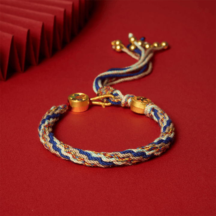 Buddha Stones Ethnic-style Five-Color Red String Protection Bracelet - image 15