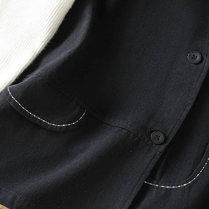 Buddha Stones Summer Casual Minimalist V-Neck Button-Up Solid Tank Top Women's Vest With Pocket - image 5