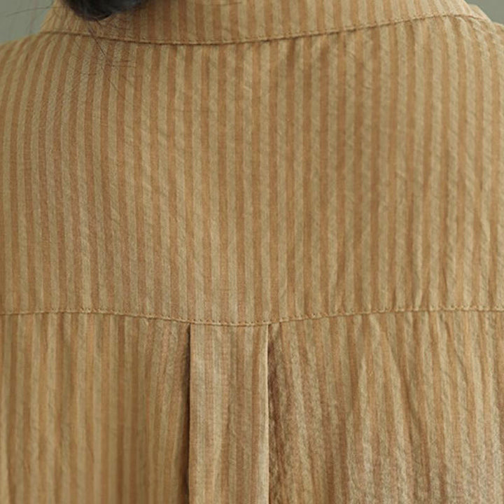 Buddha Stones Spring Fall Classic Simple Button-Up Solid Women's Long Sleeve Shirts - image 5