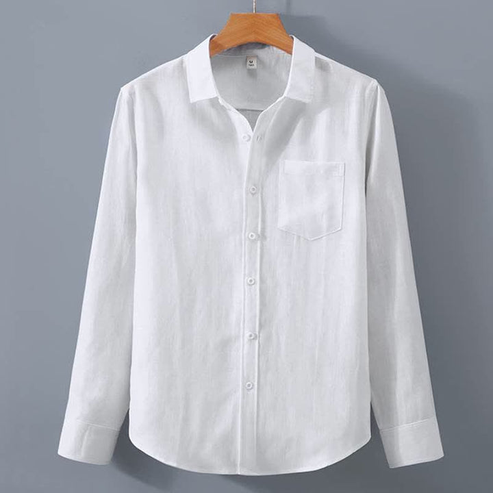 Buddha Stones 2Pcs Spring Fall Casual Button-Up Solid Shirt Pants Men's Meditation Cloth With Pockets - image 16
