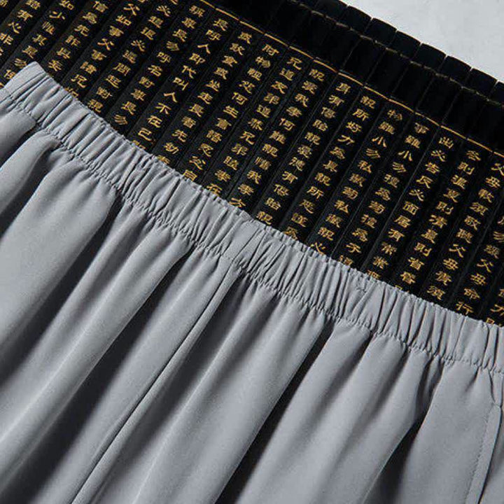 Buddha Stones Spring 2Pcs Fall Tang Style Mandarin Collar Frog Button Embroidery Dragon Shirt Pants Men's Meditation Cloth With Pockets - image 6