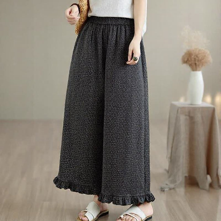 Buddha Stones Spring Summer Casual Floral Cropped Pants Women's Straight Leg Pants With Pocket - image 3
