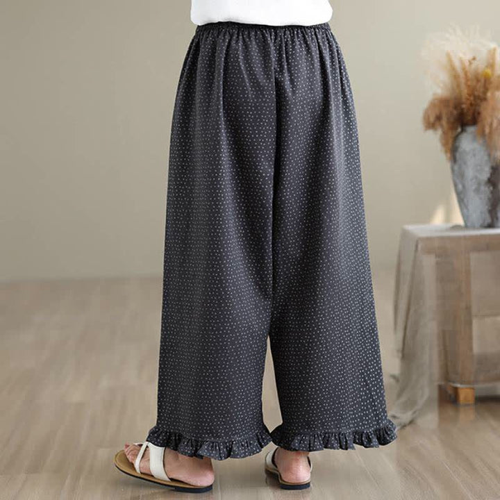 Buddha Stones Spring Summer Casual Floral Cropped Pants Women's Straight Leg Pants With Pocket - image 4
