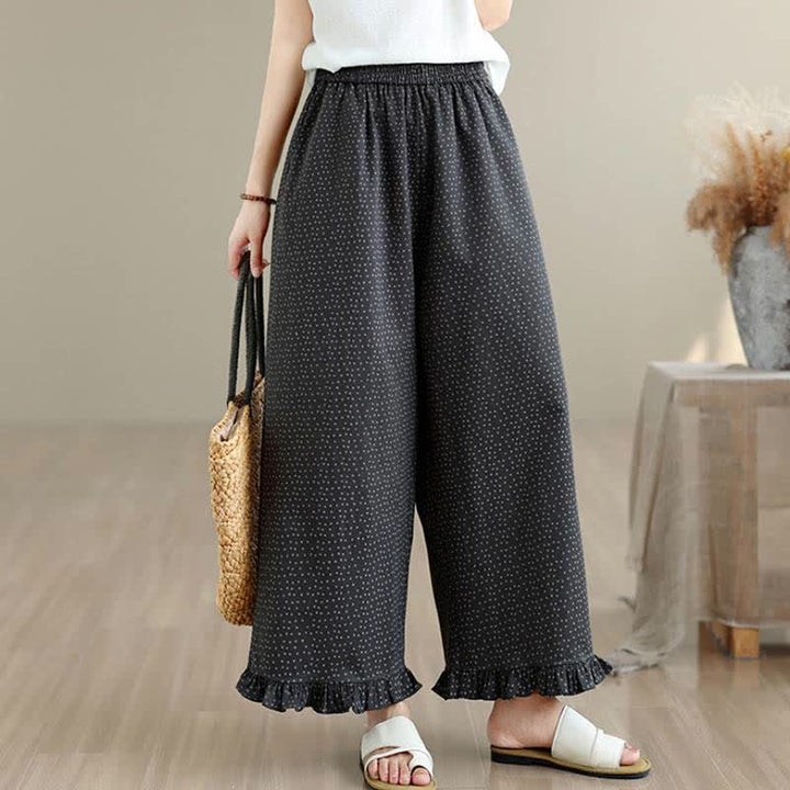 Buddha Stones Spring Summer Casual Floral Cropped Pants Women's Straight Leg Pants With Pocket - image 2