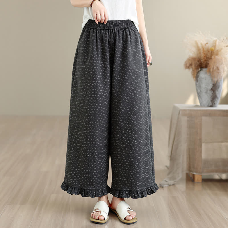 Buddha Stones Spring Summer Casual Floral Cropped Pants Women's Straight Leg Pants With Pocket - image 5