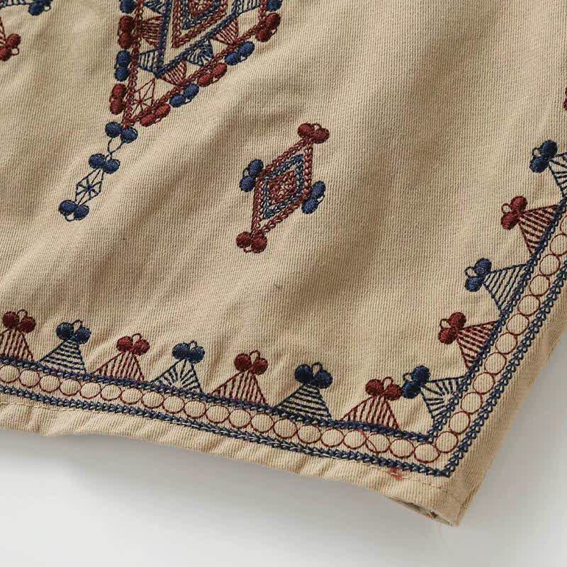 Buddha Stones Summer Boho Vintage Embroidery Geometric Tank Top Women's Sleeveless Shirts - image 9
