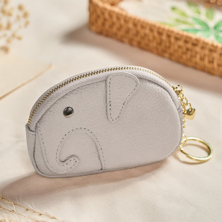 Buddha Stones PU Leather Elephant Wisdom Mini Zipper Purse - image 15