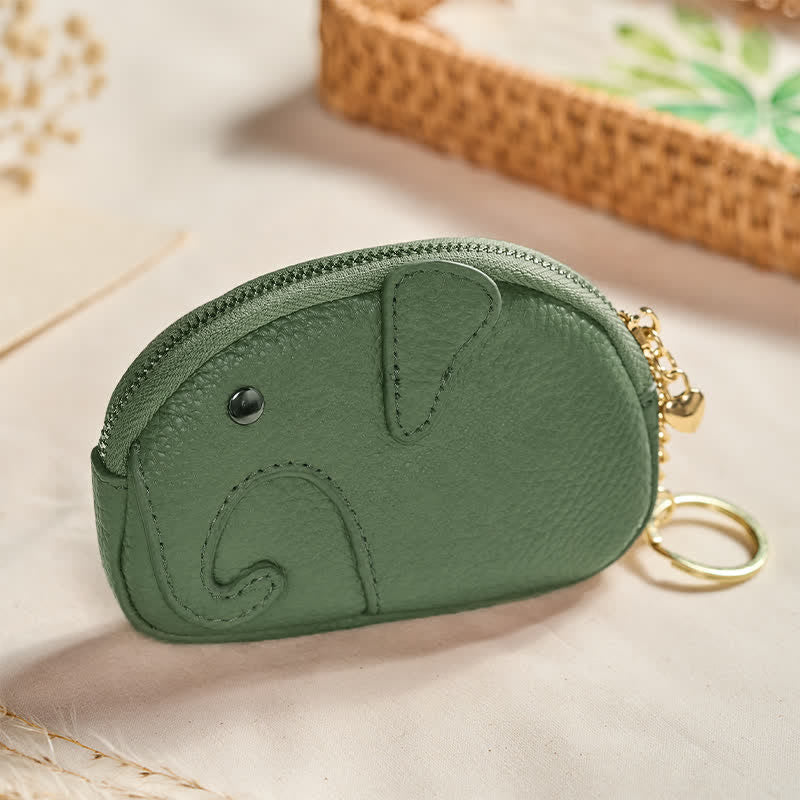 Buddha Stones PU Leather Elephant Wisdom Mini Zipper Purse - image 23