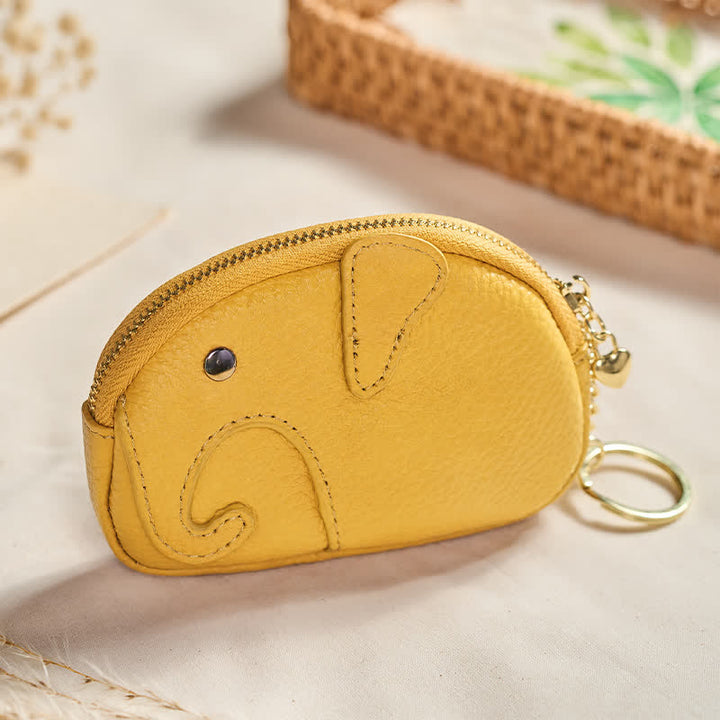 Buddha Stones PU Leather Elephant Wisdom Mini Zipper Purse - image 31