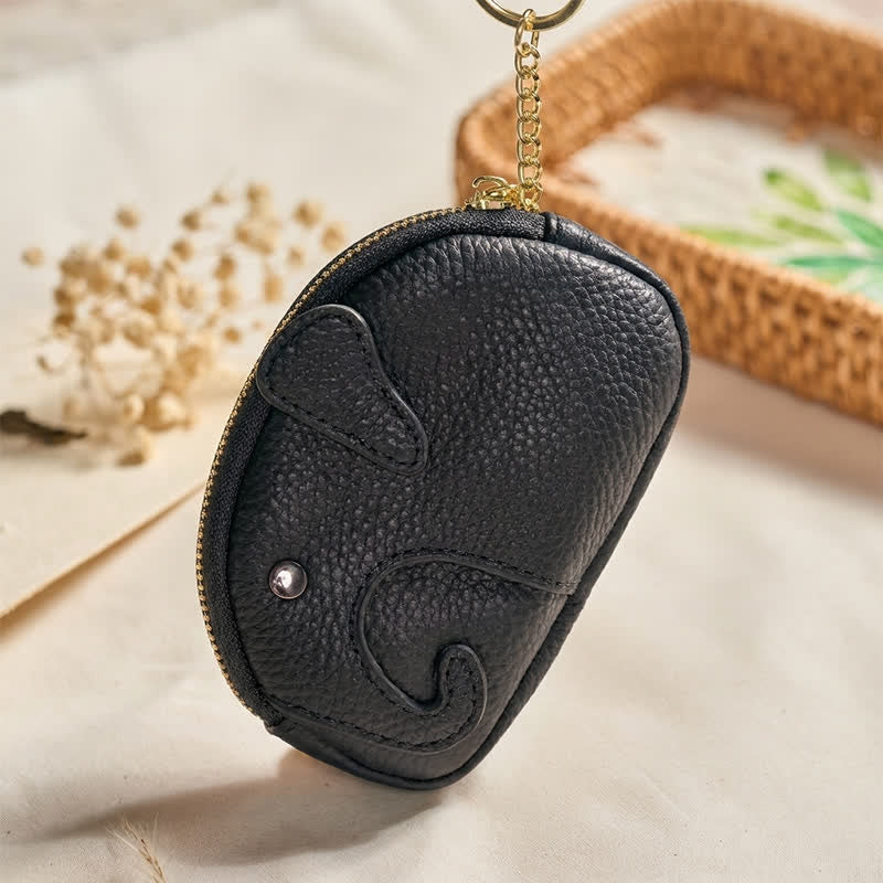 Buddha Stones PU Leather Elephant Wisdom Mini Zipper Purse - image 21