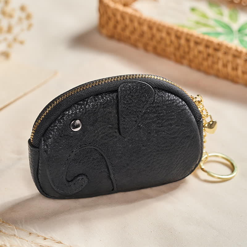 Buddha Stones PU Leather Elephant Wisdom Mini Zipper Purse - image 19