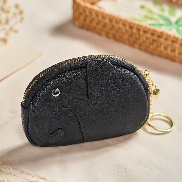 Buddha Stones PU Leather Elephant Wisdom Mini Zipper Purse - image 19