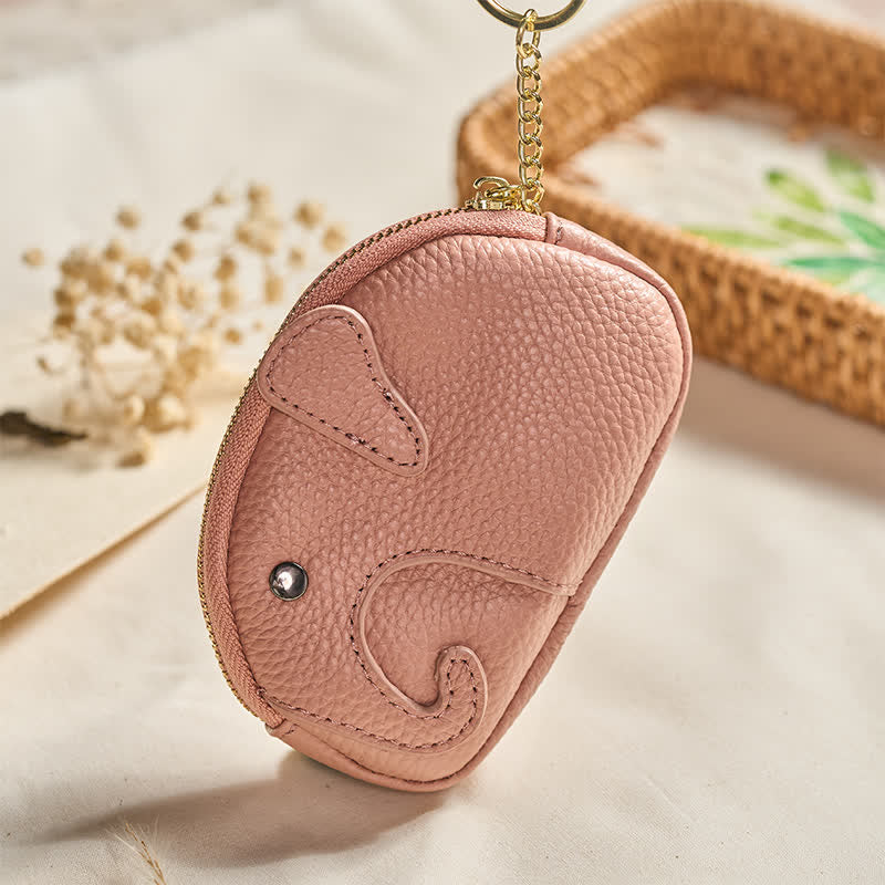 Buddha Stones PU Leather Elephant Wisdom Mini Zipper Purse - image 3
