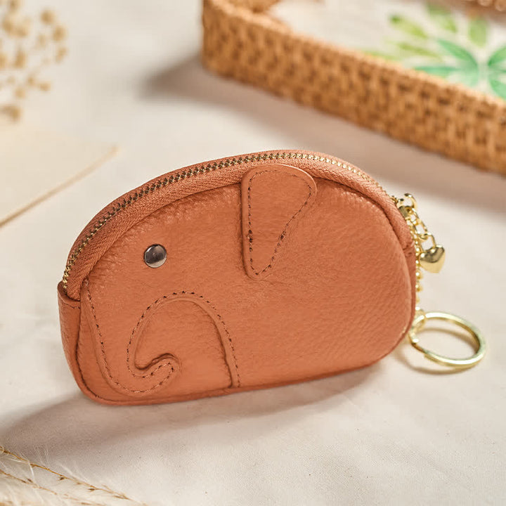 Buddha Stones PU Leather Elephant Wisdom Mini Zipper Purse - image 11