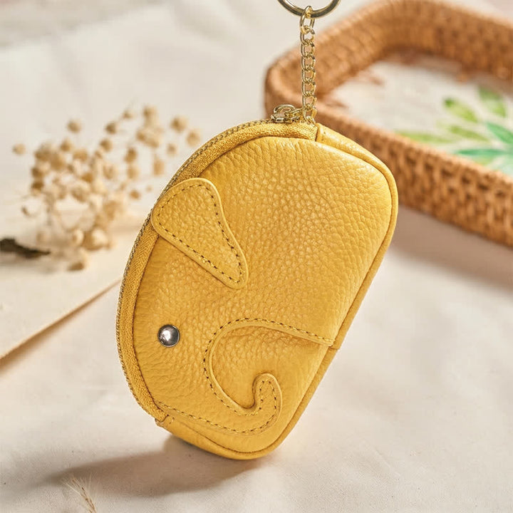 Buddha Stones PU Leather Elephant Wisdom Mini Zipper Purse - image 33