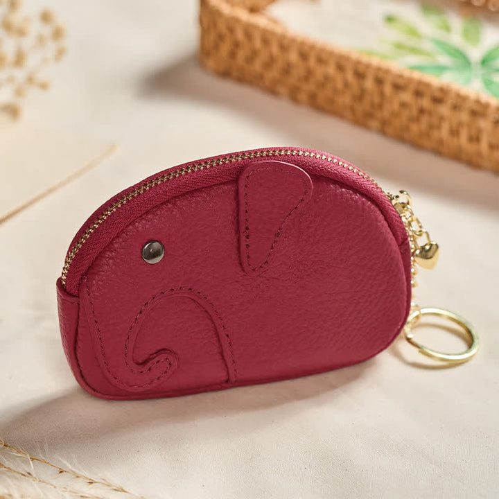 Buddha Stones PU Leather Elephant Wisdom Mini Zipper Purse - image 27