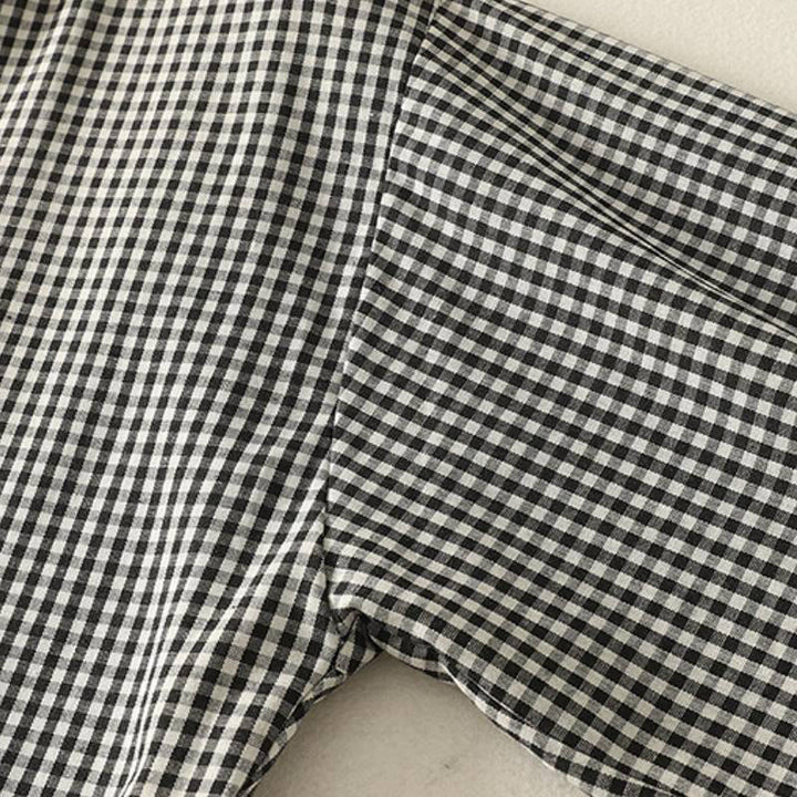Buddha Stones Spring Fall Casual Mandarin Collar Plaid Women's Long Sleeve Dress With Pocket - image 4
