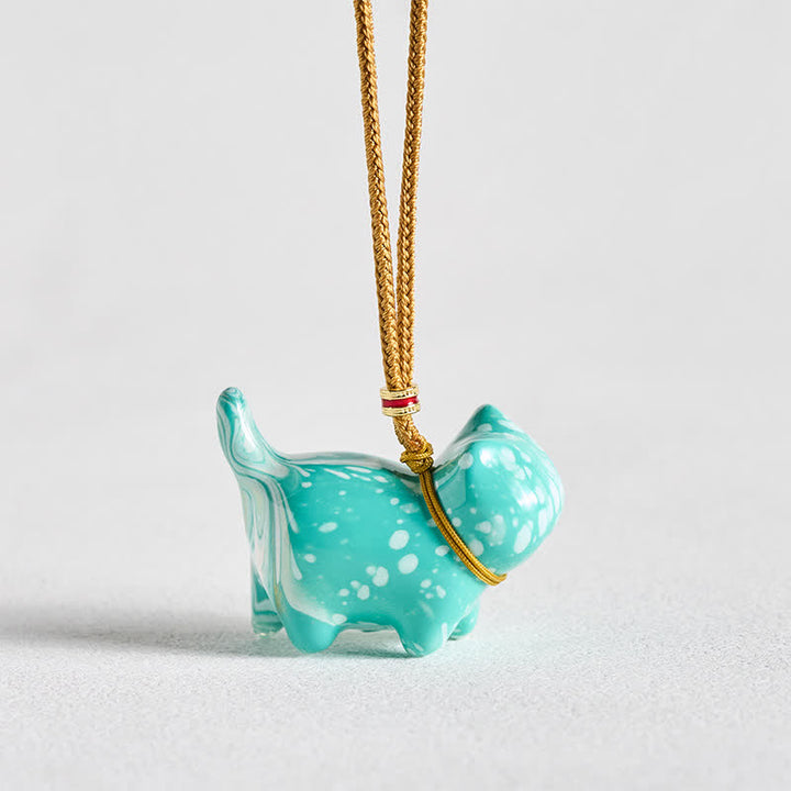 Buddha Stones Cute Cat Charm Balance Necklace - image 23