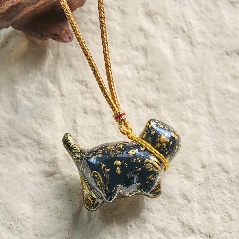 Buddha Stones Cute Cat Charm Balance Necklace - image 3