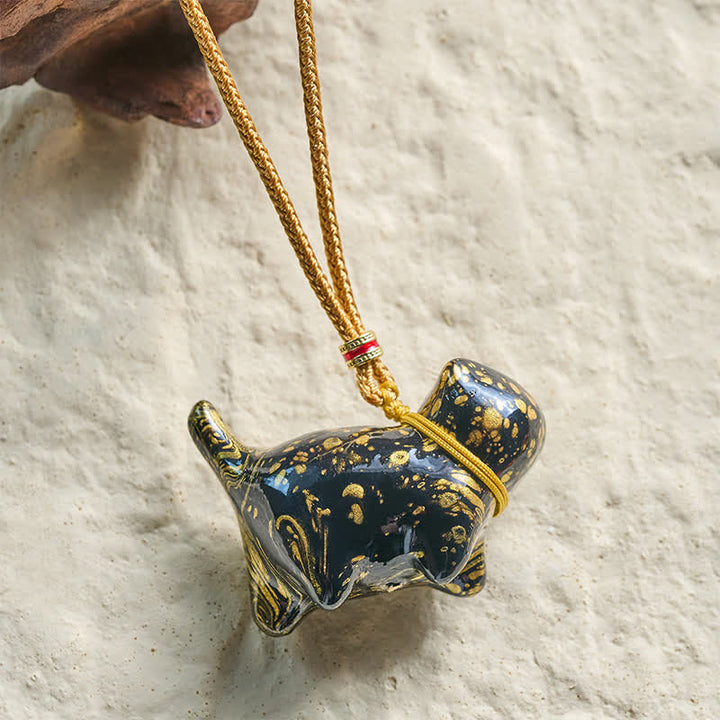 Buddha Stones Cute Cat Charm Balance Necklace - image 3