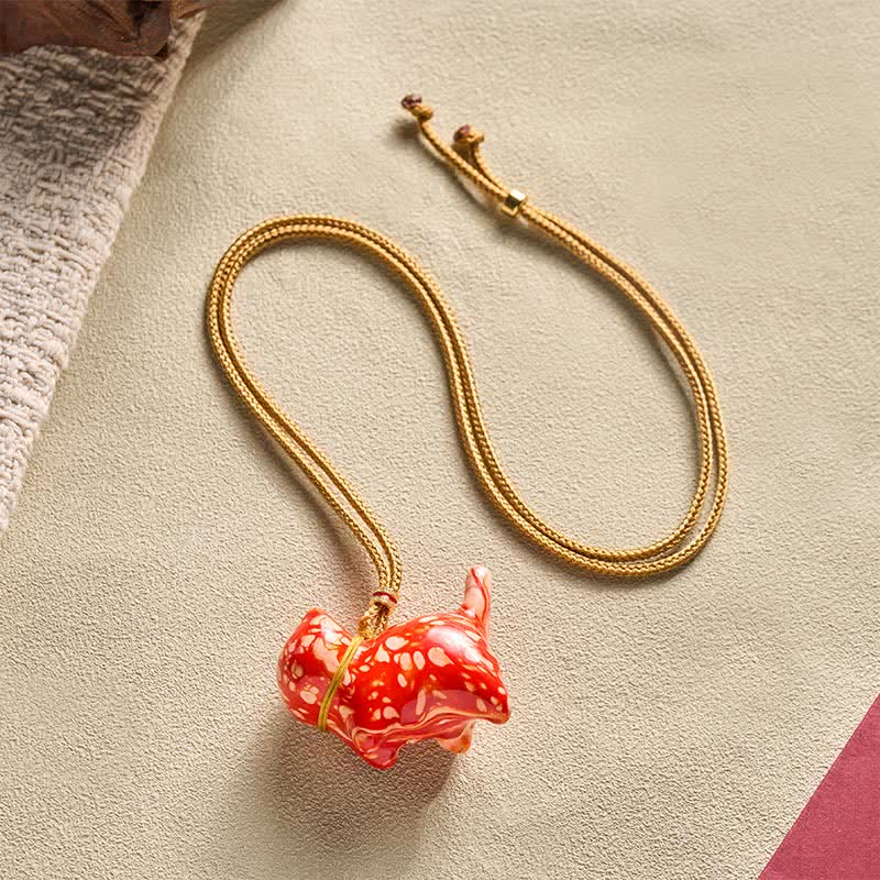 Buddha Stones Cute Cat Charm Balance Necklace - image 10
