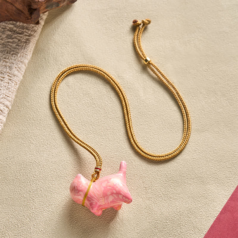 Buddha Stones Cute Cat Charm Balance Necklace - image 15