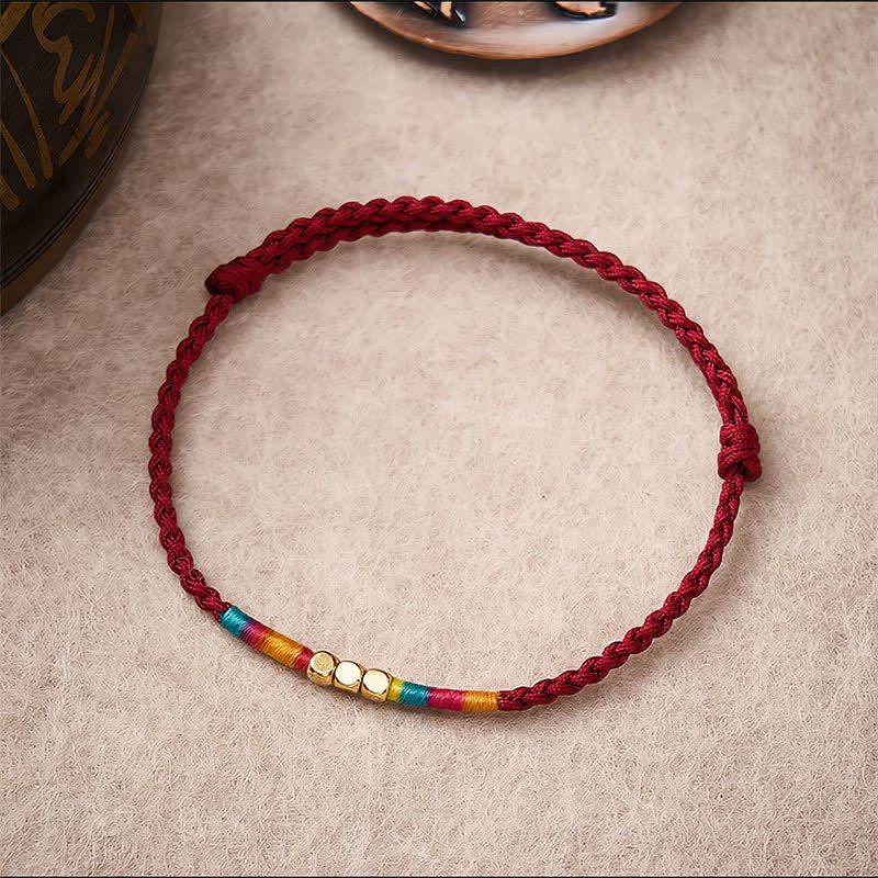 Buddha Stones 925 Sterling Silver Bead Red String Protection Bracelet - image 3