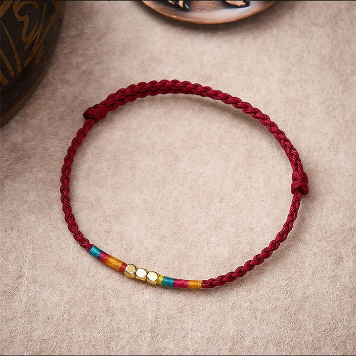 Buddha Stones 925 Sterling Silver Bead Red String Protection Bracelet - image 3