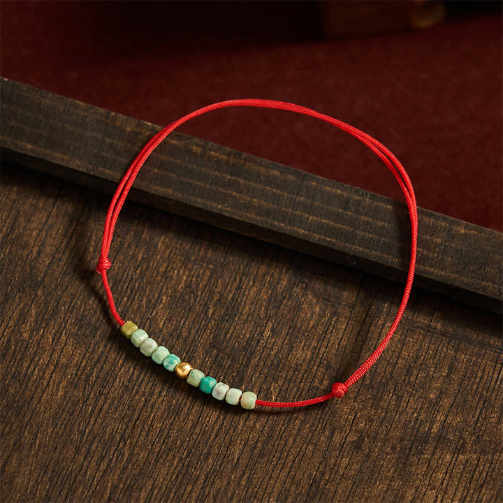 Buddha Stones Hand-Woven Ultra-fine Turquoise Beads Luck Rope Bracelet - image 3