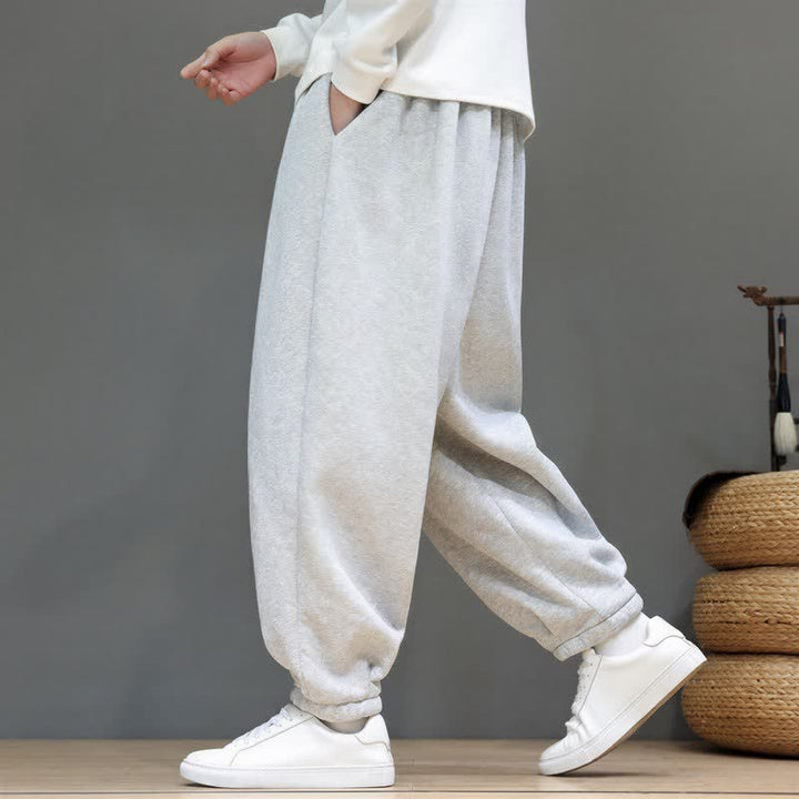 Buddha Stones Fall Winter Casual Minimalist Athletic Drawstring Solid Ankle Pants Men's Tapered Pants With Pockets - image 5