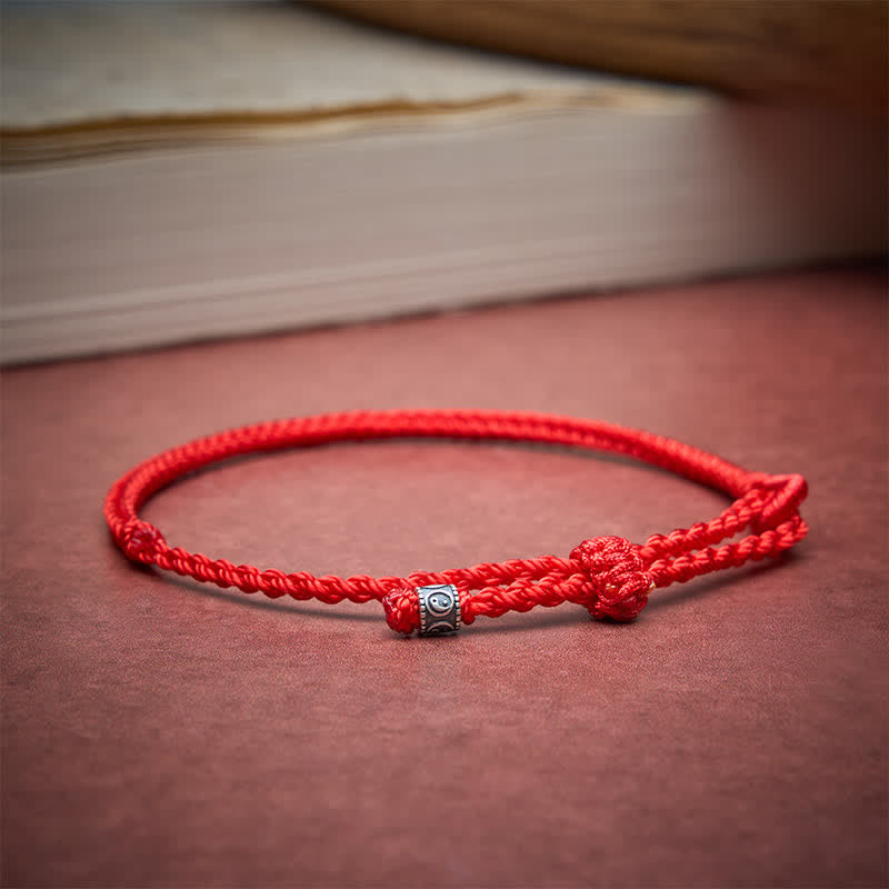 Buddha Stones Red String 925 Sterling Silver Yin Yang Protection Bracelet - image 14