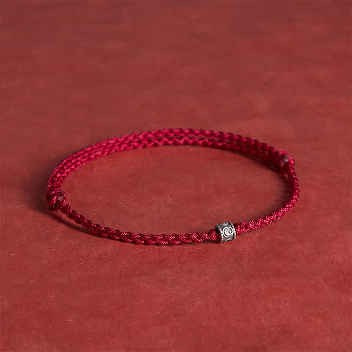 Buddha Stones Black Red String 925 Sterling Silver Yin Yang Protection Bracelet Anklet - image 13