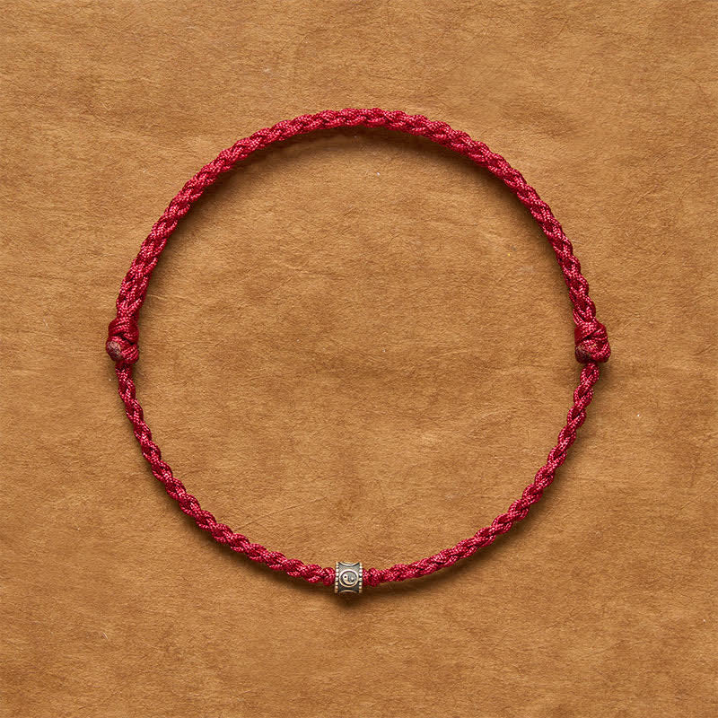 Buddha Stones Black Red String 925 Sterling Silver Yin Yang Protection Bracelet Anklet - image 11