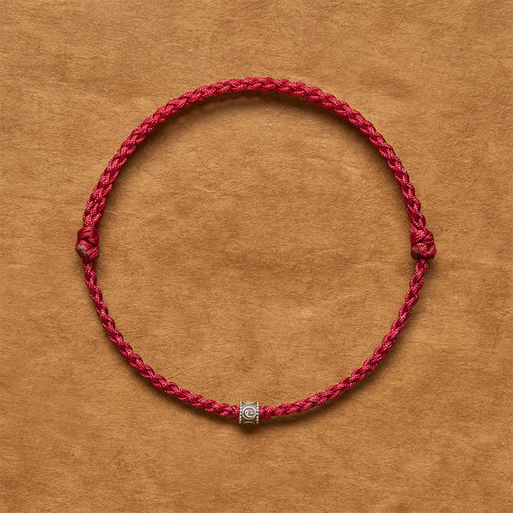 Buddha Stones Black Red String 925 Sterling Silver Yin Yang Protection Bracelet Anklet - image 11