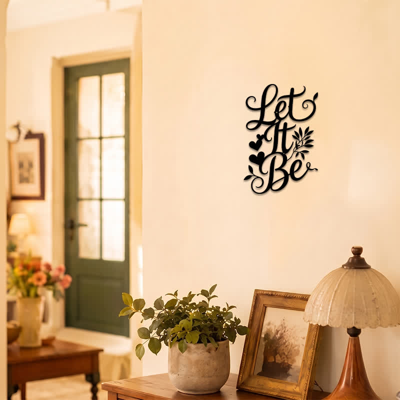 Buddha Stones Let It Be Script Sign Iron Metal Meaningful Symbols Wall Art - image 7