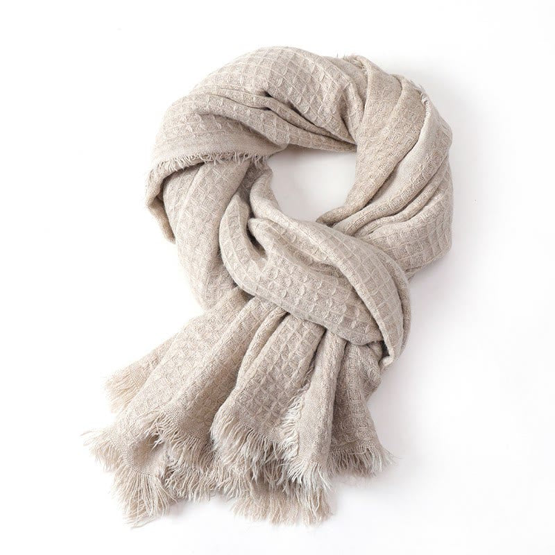 Buddha Stones Fall Winter Textured Tassel Cozy Wrap Men's Scarf - image 13