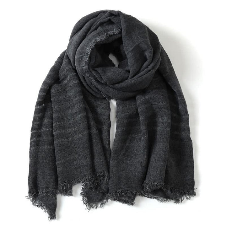 Buddha Stones Spring Fall Artful Textured Everyday Scarves - Black - image 4