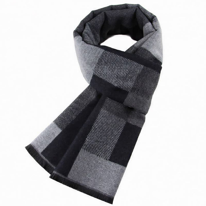 Buddha Stones Fall Winter Classic Plaid Tassel Cozy Rectangular Scarves - DimGray - image 4