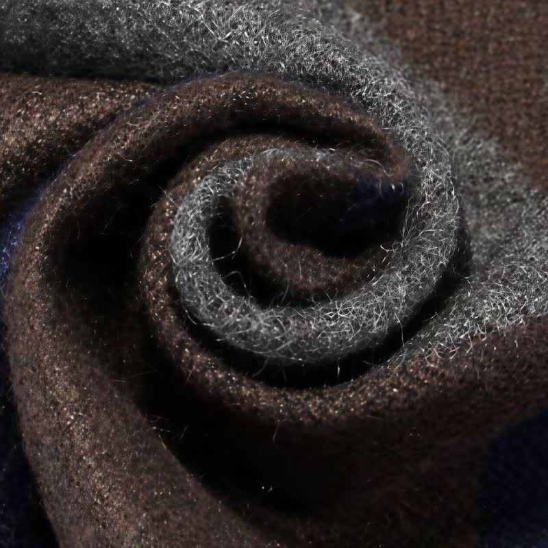 Buddha Stones Fall Winter Urban Stripe Tassel Warm Wrap Men's Scarf - image 13