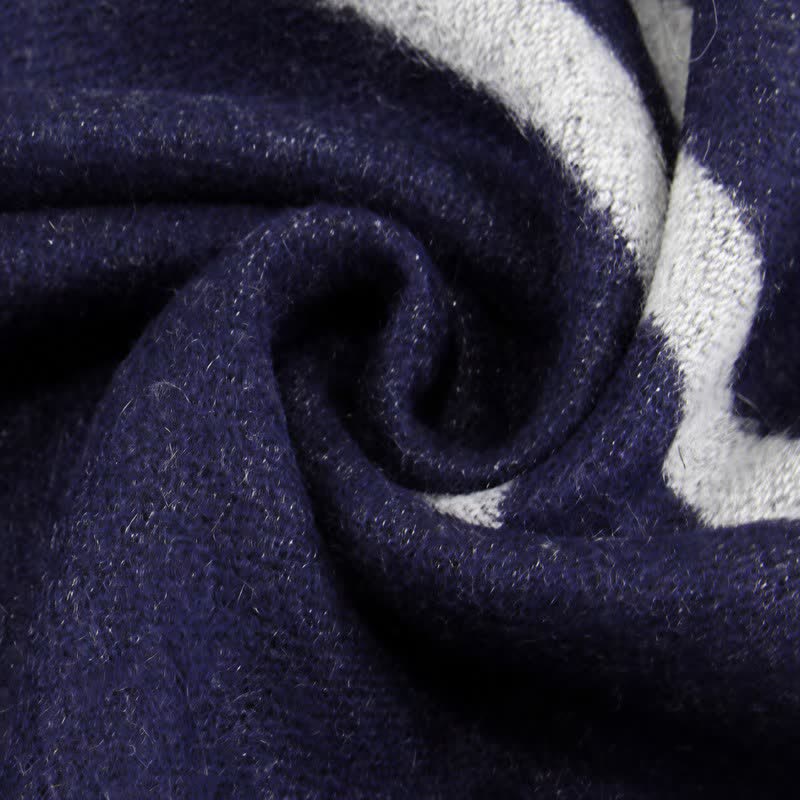 Buddha Stones Fall Winter Urban Stripe Tassel Warm Wrap Scarves - image 6