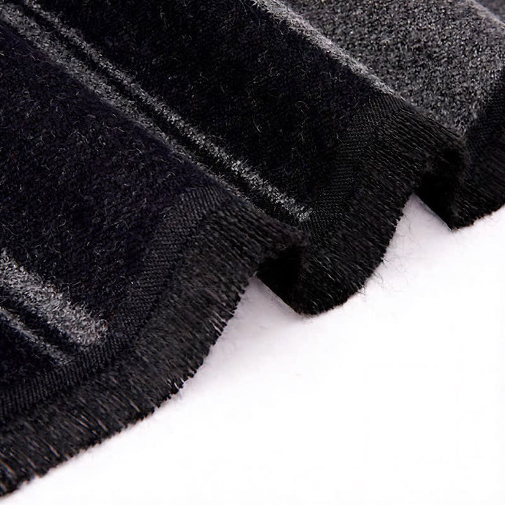 Buddha Stones Fall Winter Classic Check Pattern Soft Knit Commuter Scarves - Blue Gray - image 5
