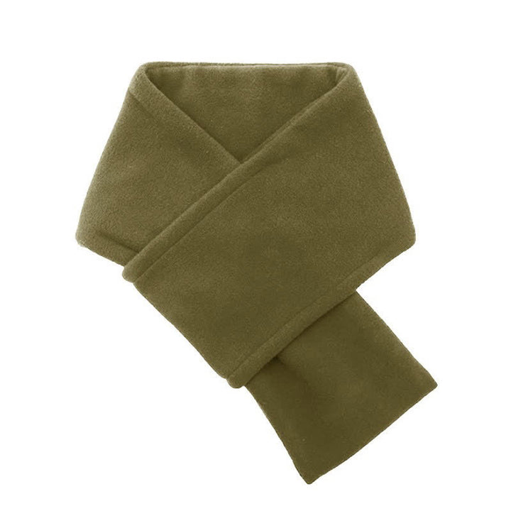 Buddha Stones Fall Winter Plush Cross Front Neck Warmer Minimalist Men's Scarf - image 11