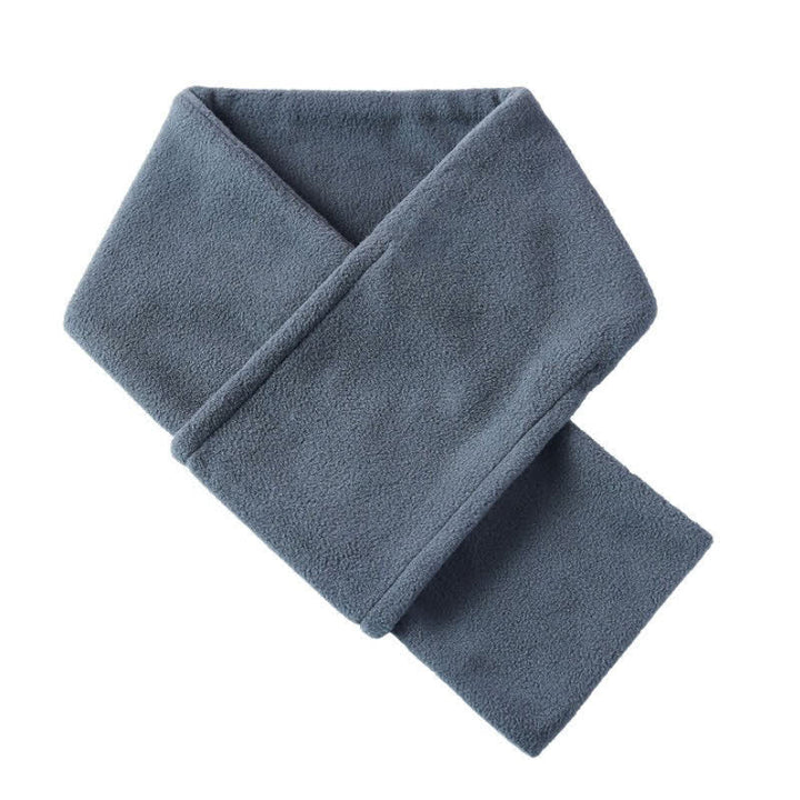 Buddha Stones Fall Winter Plush Cross Front Neck Warmer Minimalist Scarves - SteelBlue - image 7