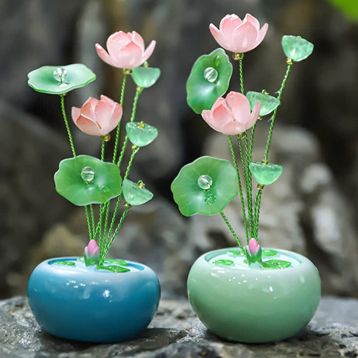 Buddha Stones Resin Lotus Purity Teardrop Fragrance Jar Mindful Living Decor - image 10